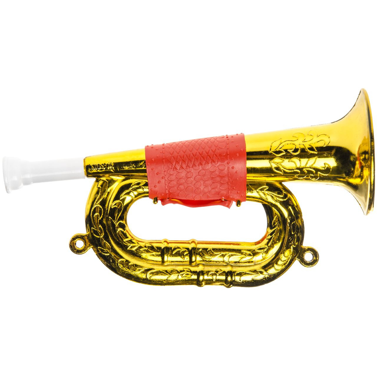 Plastic speelgoed trompet goud 22 cm