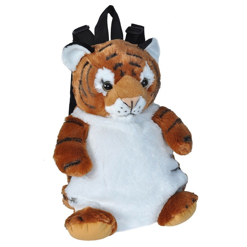 Pluche tijger rugzak/rugtas knuffel 33 cm