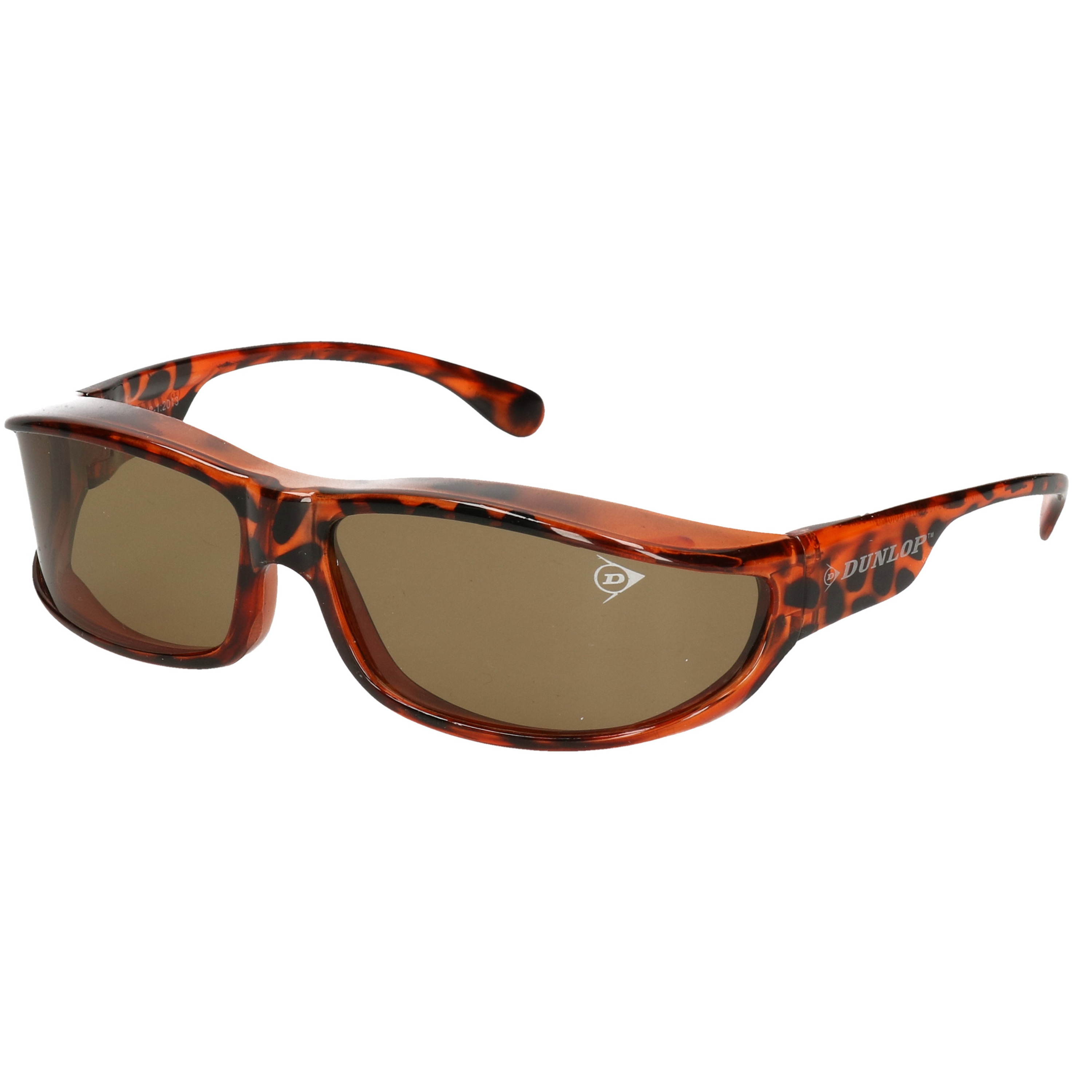 Polarized overzetbril/zonnebril panter print bruin/zwart voor volwassenen