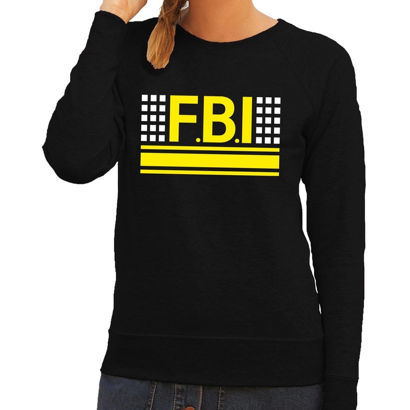Politie FBI logo sweater zwart voor dames