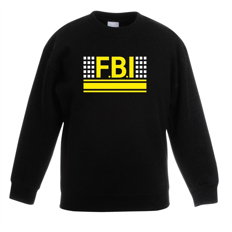 Politie FBI logo sweater zwart voor kinderen