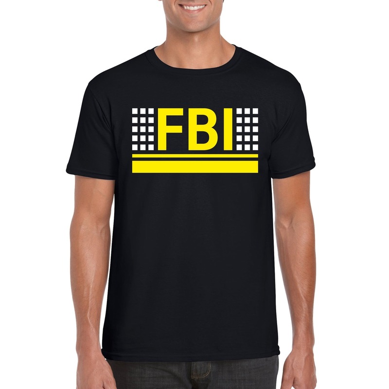 Politie FBI logo t-shirt zwart voor heren