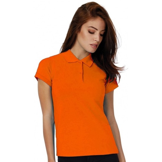 Polo shirt oranje voor dames