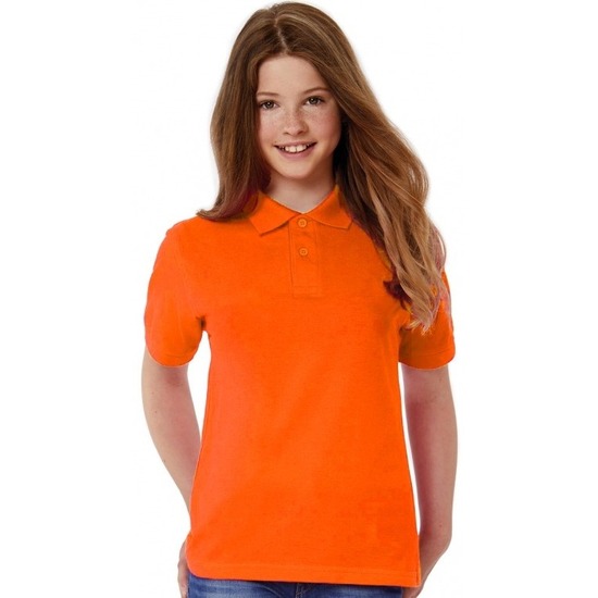 Polo shirt oranje voor meisjes