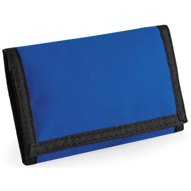 Portemonnee/portefeuille blauw 13 cm