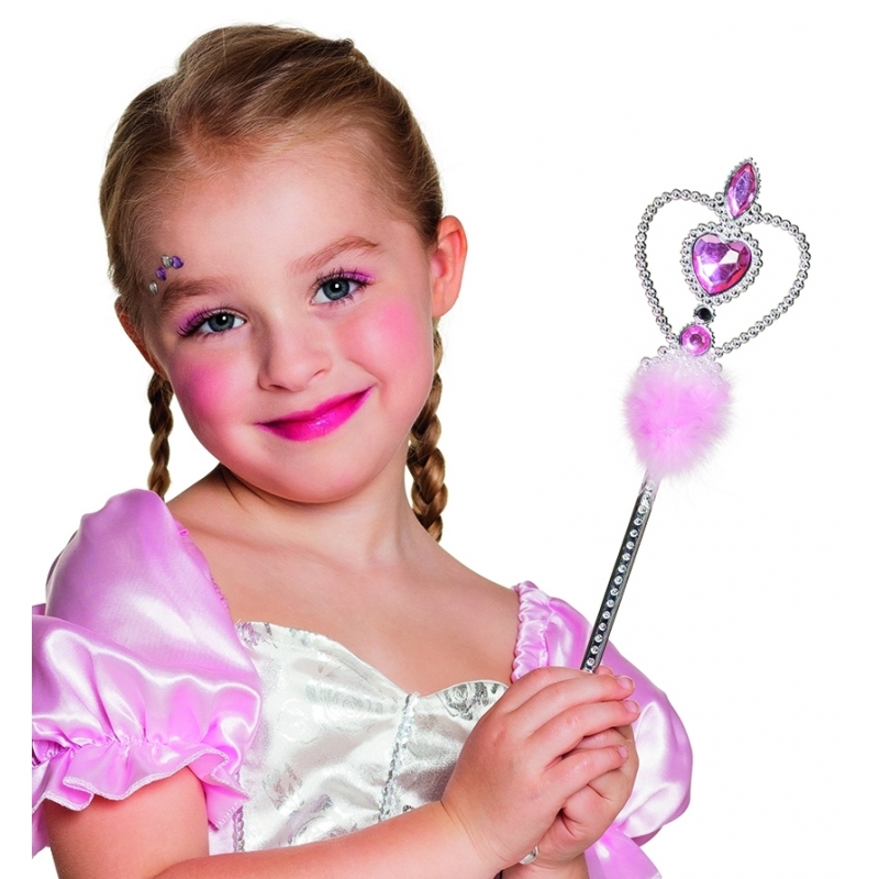 Prinsessen toverstaf roze 32 cm