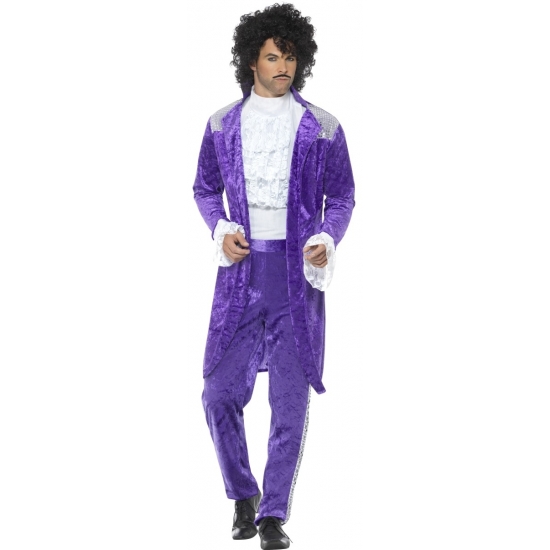 Purple popster kostuum voor heren