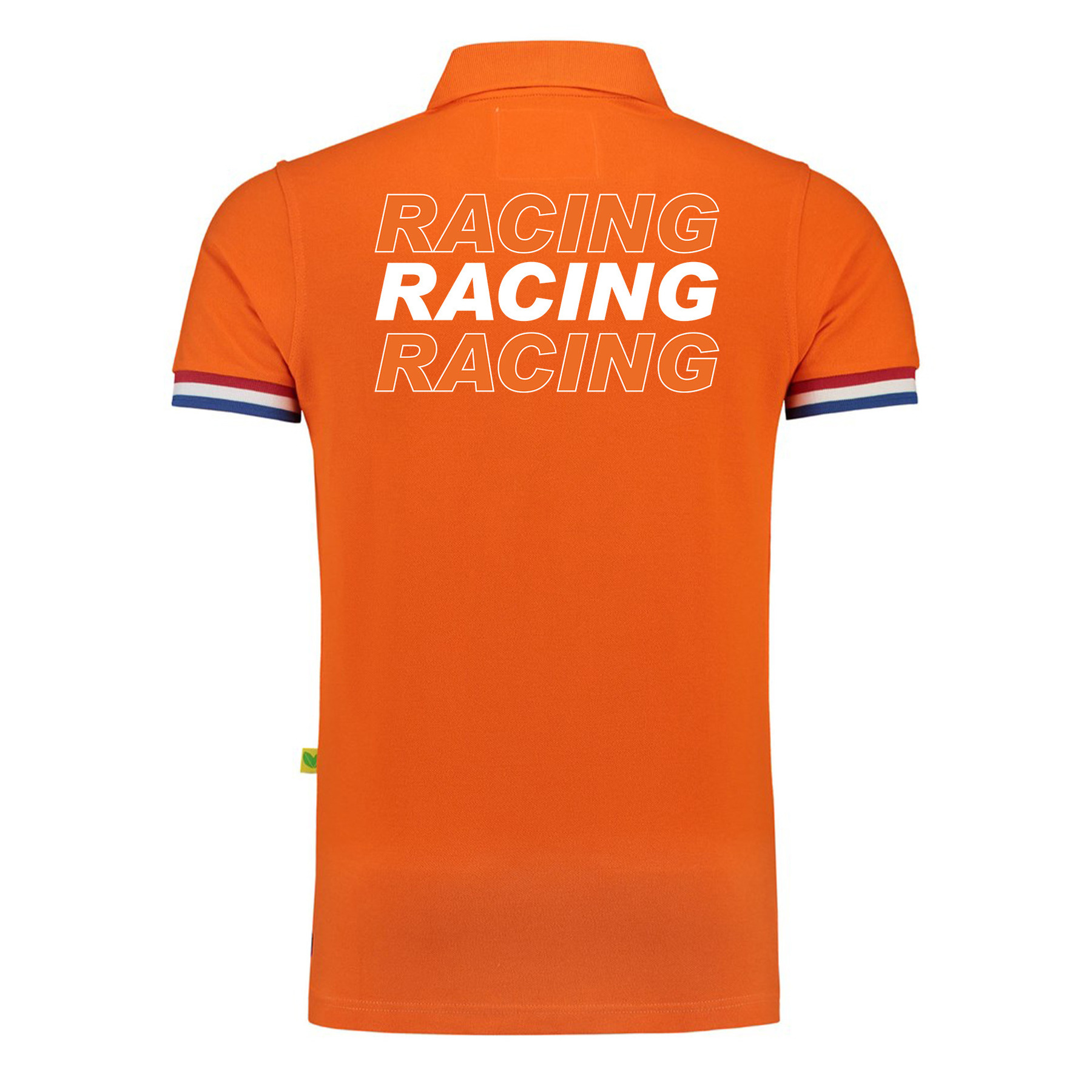 Racing supporter - race fan luxe polo shirt oranje voor heren