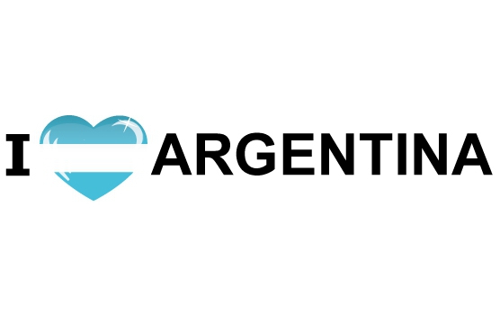 Reiskoffer sticker I Love Argentina