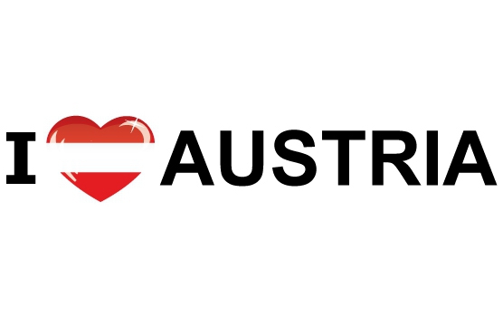 Reiskoffer sticker I Love Austria