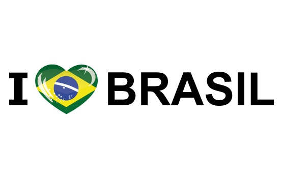 Reiskoffer sticker I Love Brasil