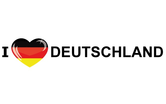 Reiskoffer sticker I Love Deutschland