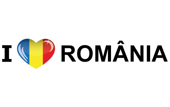Reiskoffer sticker I Love Romania
