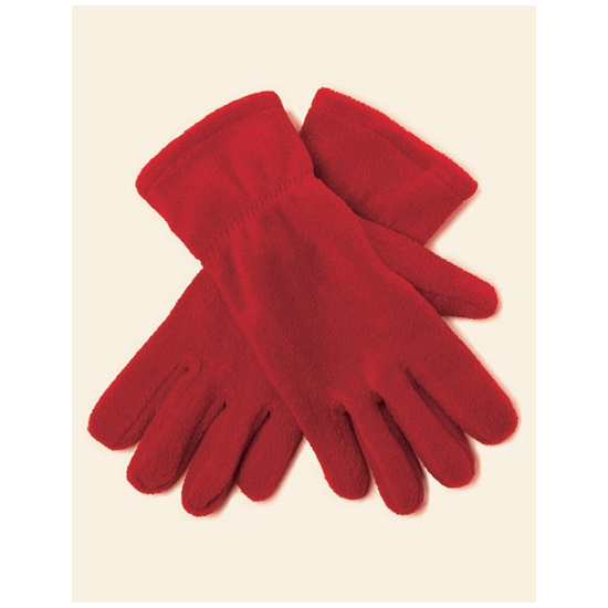 Rode fleece handschoenen