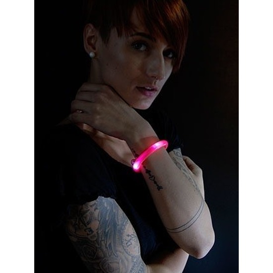 Rode LED licht wikkel armband voor volwassenen