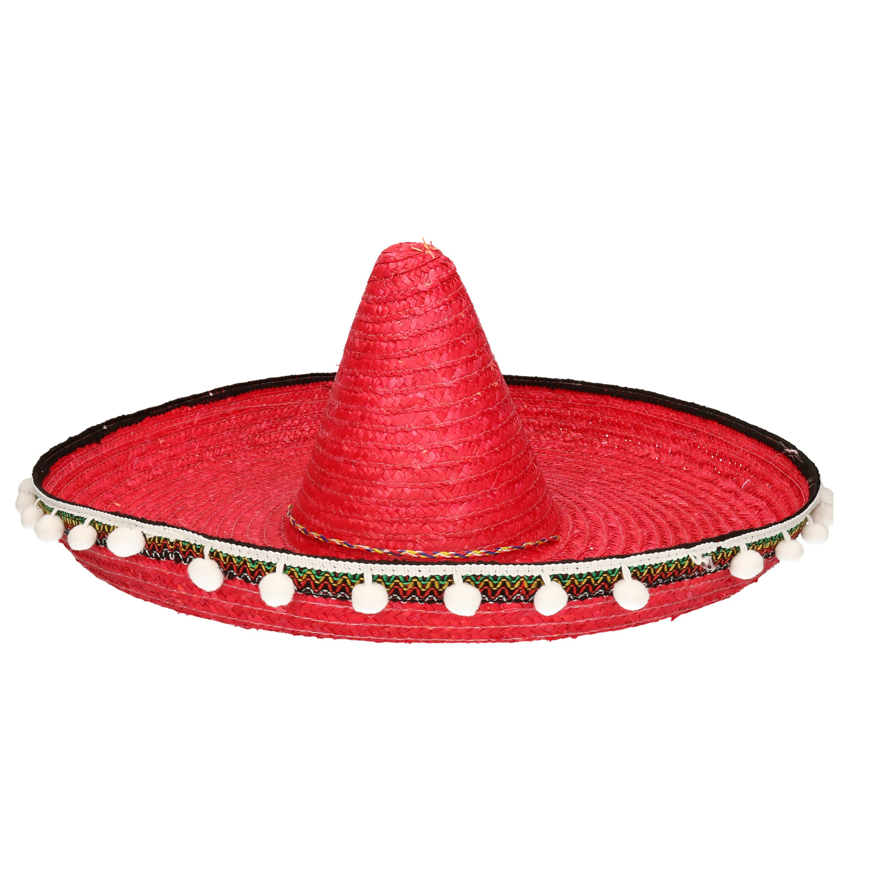 Rode Mexicaanse verkleed sombrero hoed 60 cm voor volwassenen