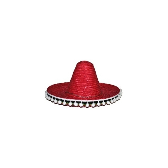 Rode Mexicaanse verkleed sombrero hoed 60 cm voor volwassenen