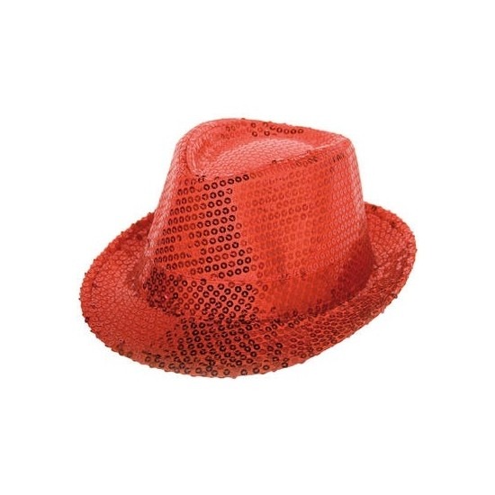 Rode party hoedjes met glitters