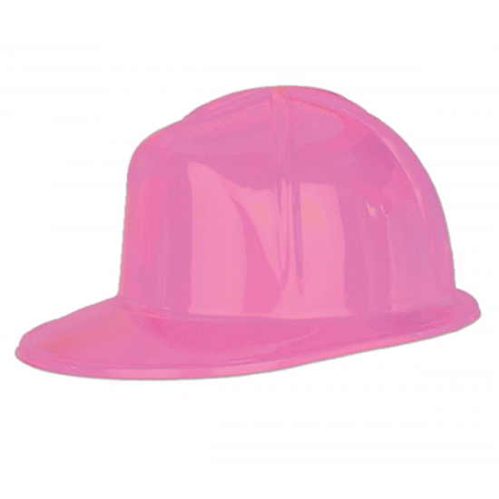 Roze bouwhelm van plastic voor volwassenen - Carnaval verkleed hoeden