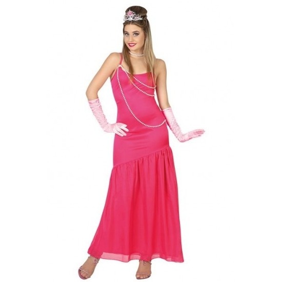 Roze prinsessen verkleed jurk voor dames