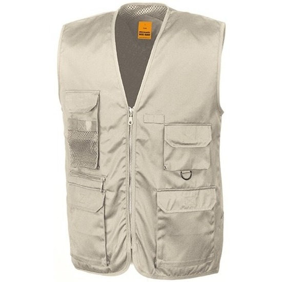 Safari/jungle verkleed bodywarmer/vest beige voor volwassenen