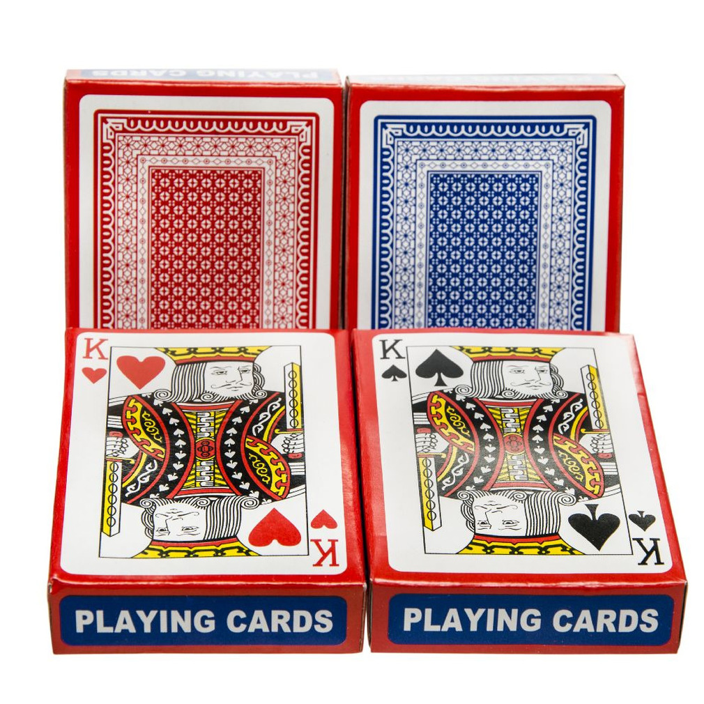 Set van 2x poker/kaartspel speelkaarten geplastificeerd