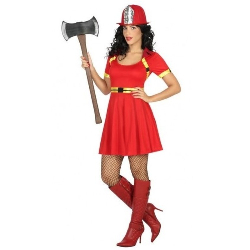 Sexy brandweervrouw verkleed kostuum/jurkje voor dames