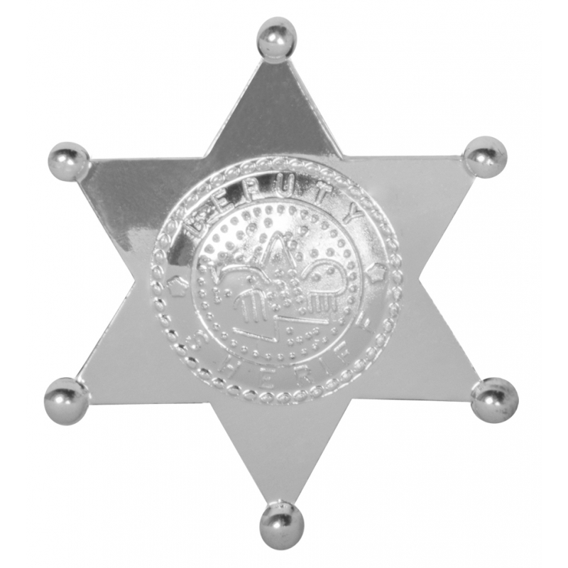Sheriff badge ster zilver