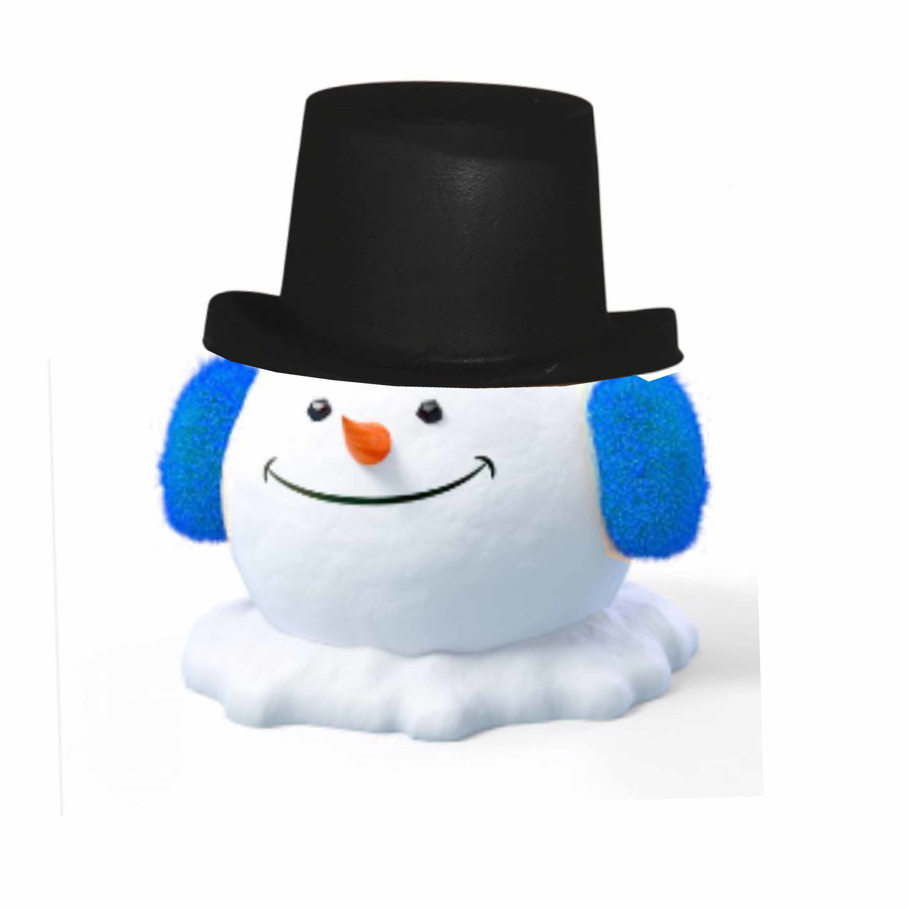 Sneeuwpop zwarte hoge hoed