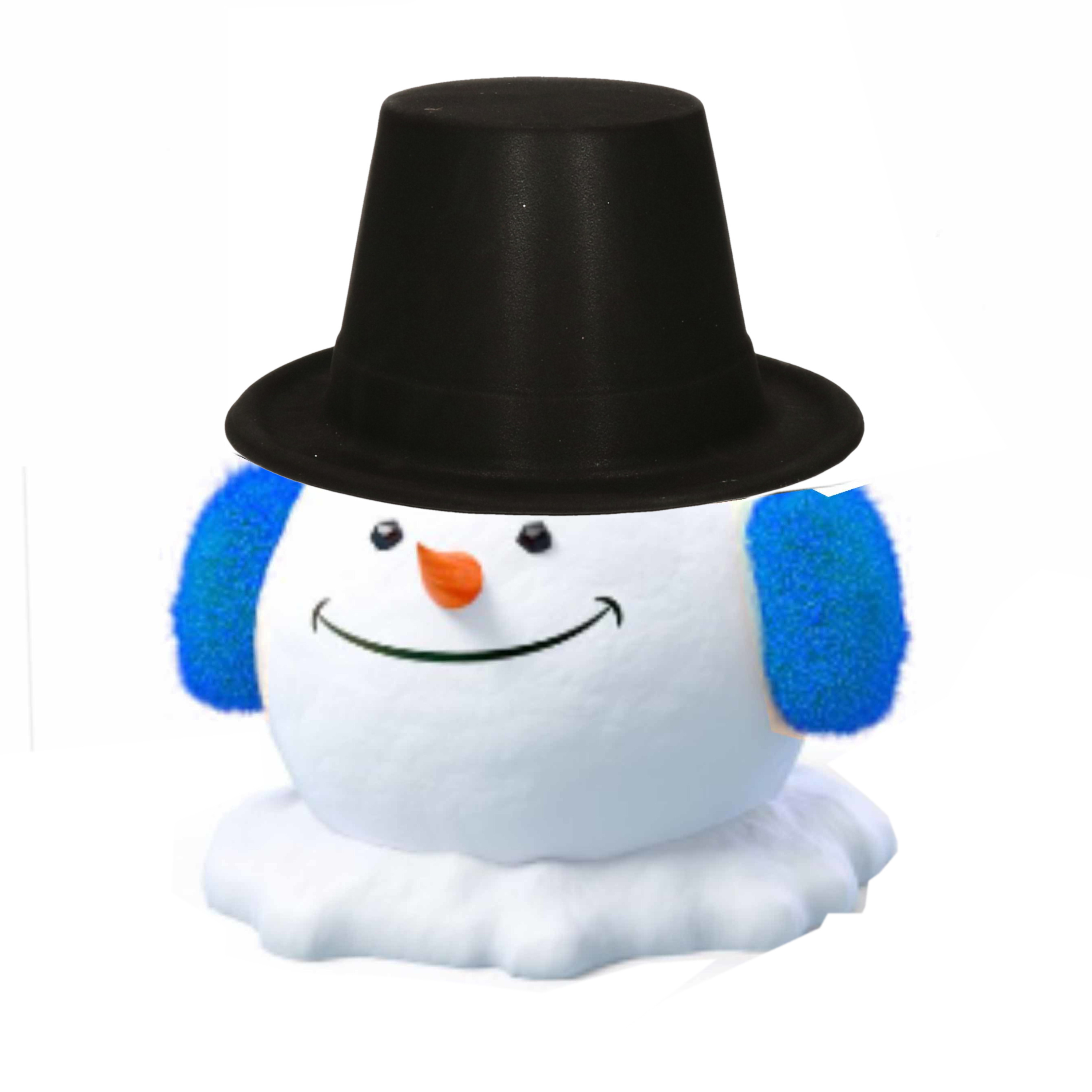 Sneeuwpop zwarte hoge hoed