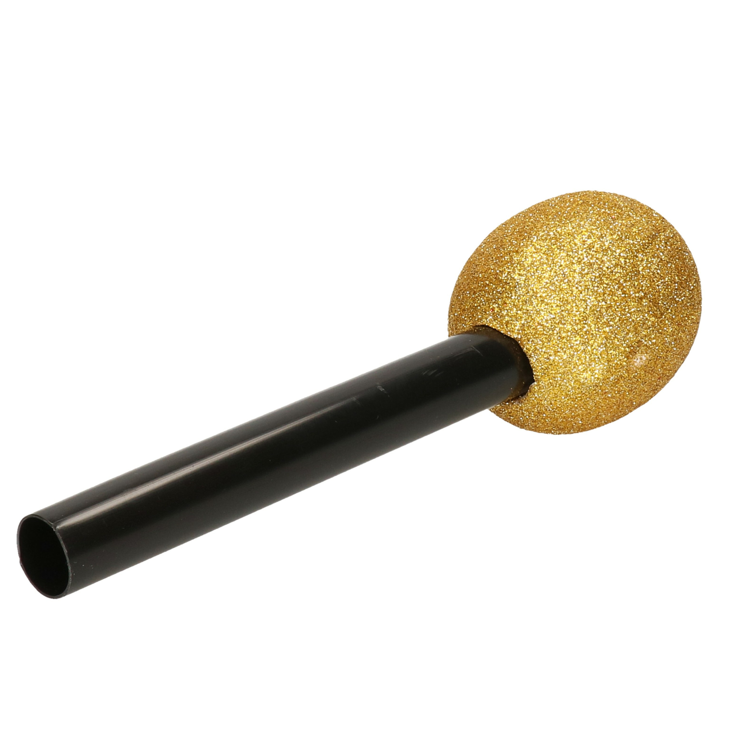 Speelgoed microfoon - goud - kunststof - 22 cm