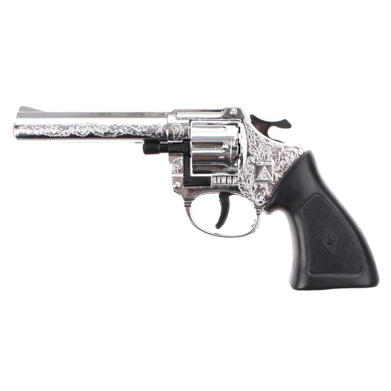 Speelgoed Revolver/Pistool ringo met 8 schoten van 20 cm