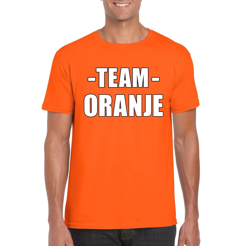 Sportdag team oranje shirt heren