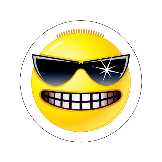 Stoere Smiley sticker type 3