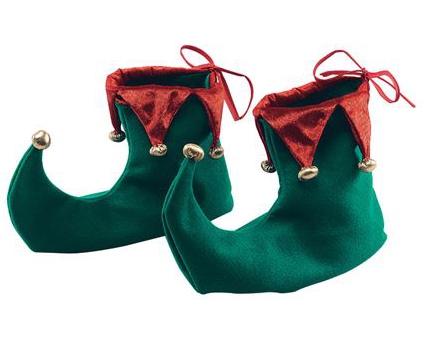 Stoffen kerst schoenen elfjes