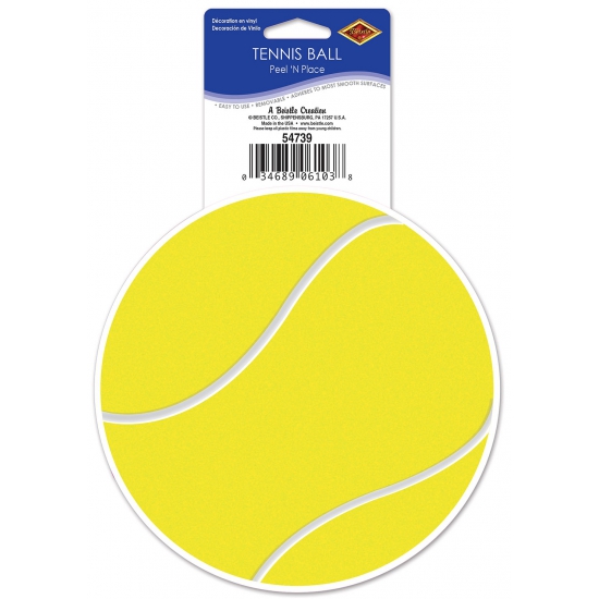 Tennisbal vinyl decoratie sticker 13 cm