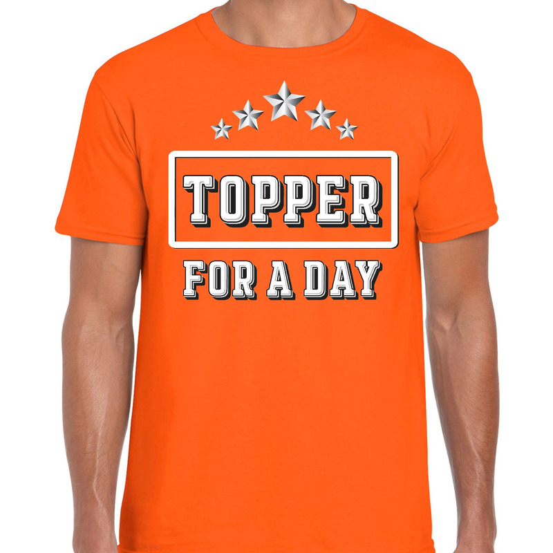 Topper for a day concert t-shirt voor de Toppers oranje heren