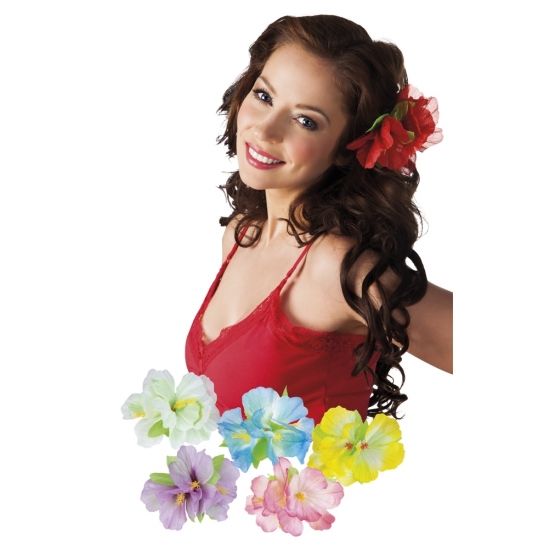 Toppers - Hawaii bloemen verkleed haarclip