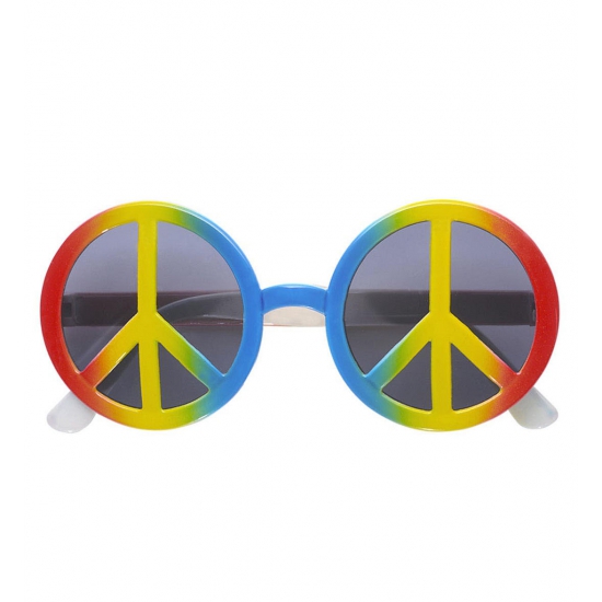 Toppers - Peace Hippie Flower Power verkleed zonnebril