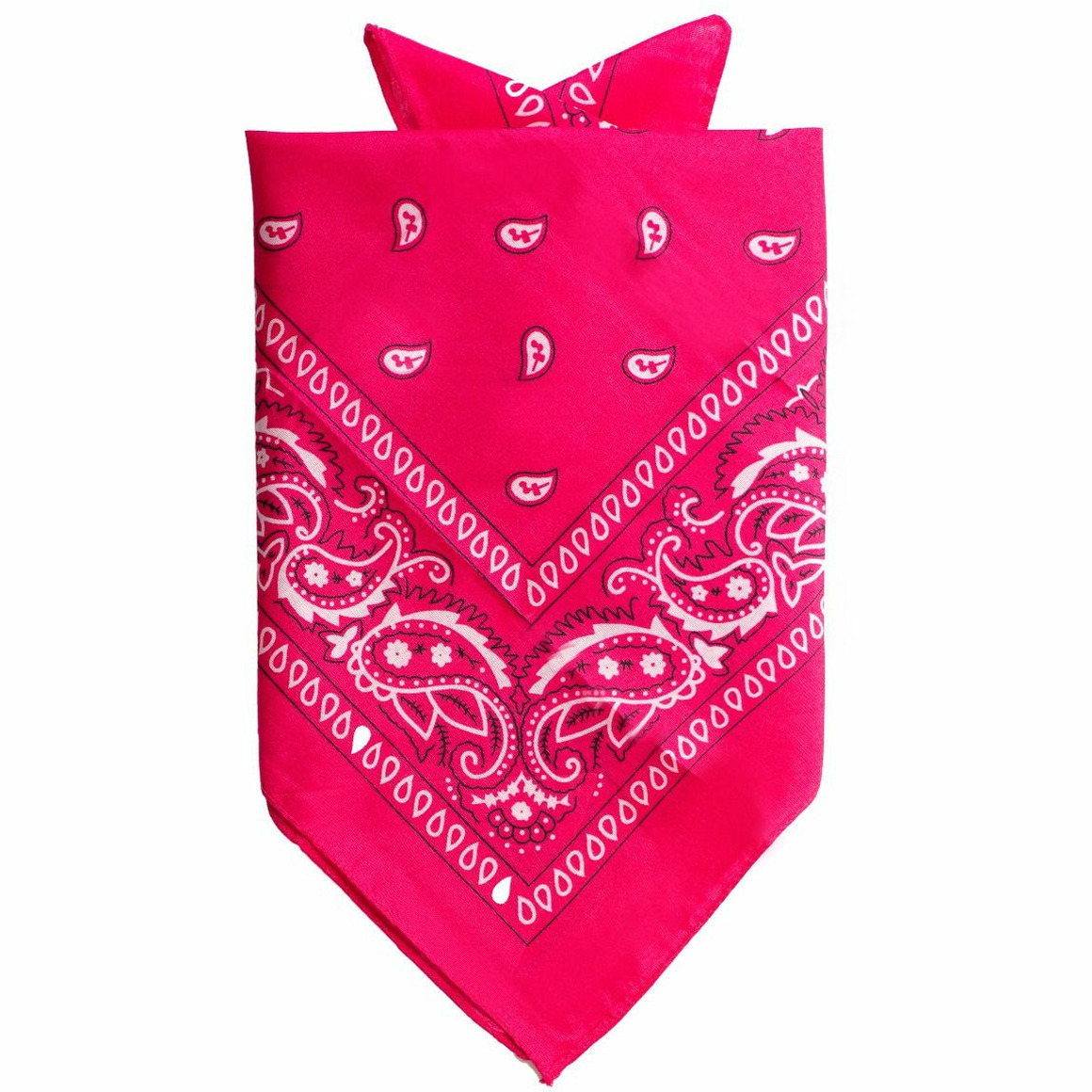 Traditionele bandana - roze - 52 x 55 cm