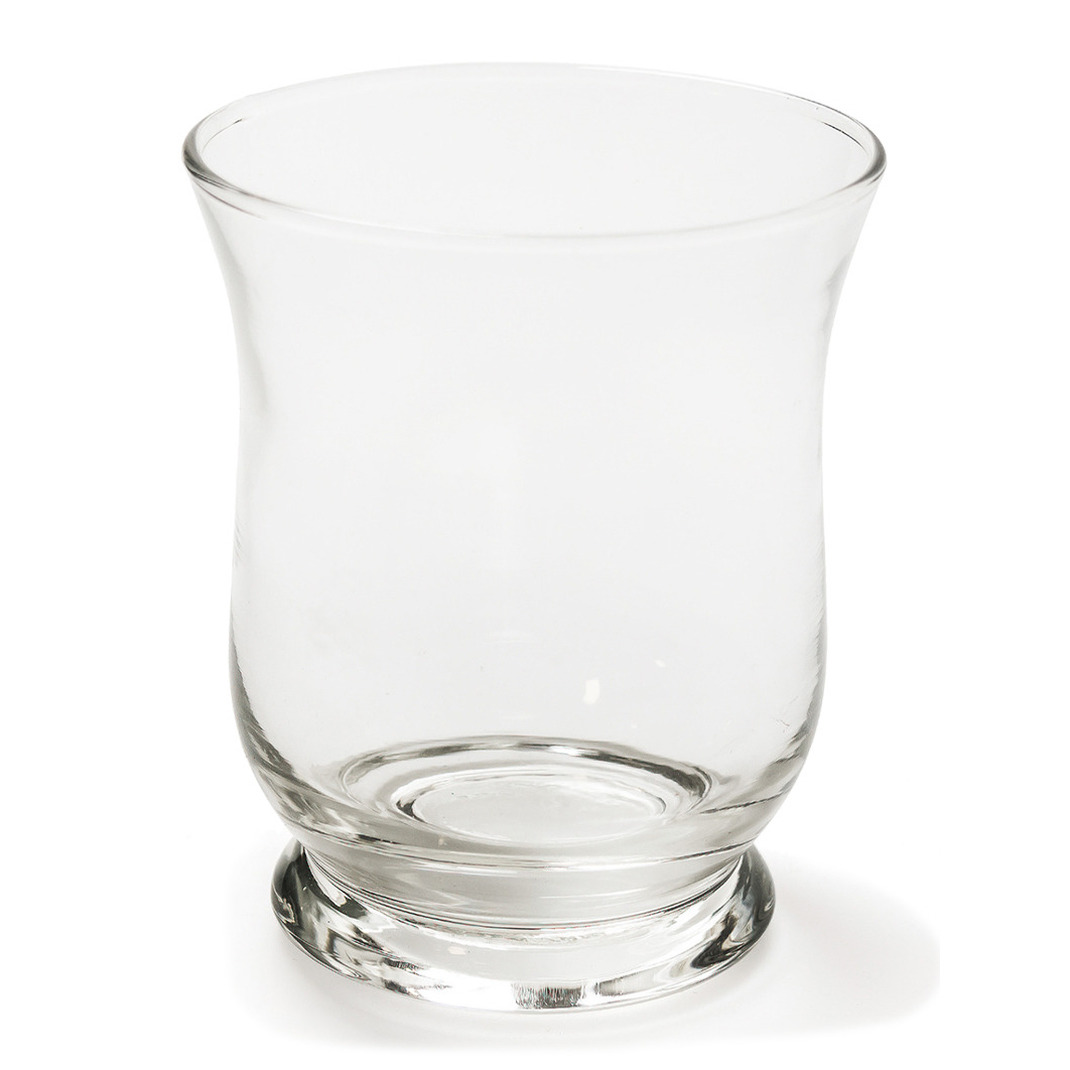 Transparante windlicht vaas/vazen van glas 9 x 11 cm