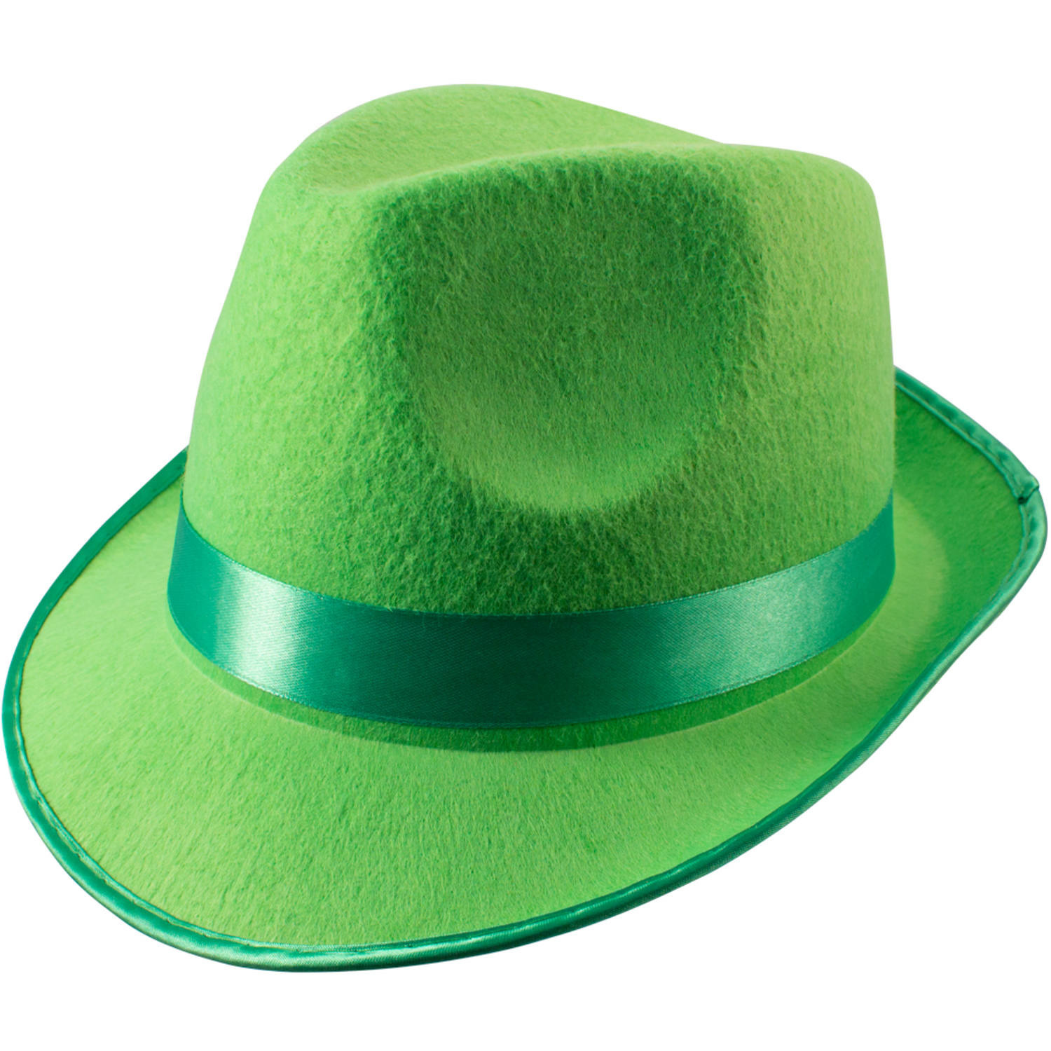 Trilby verkleed hoed neon groen voor volwassenen