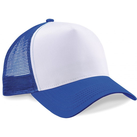 Truckers baseball cap blauw/wit voor volwassenen