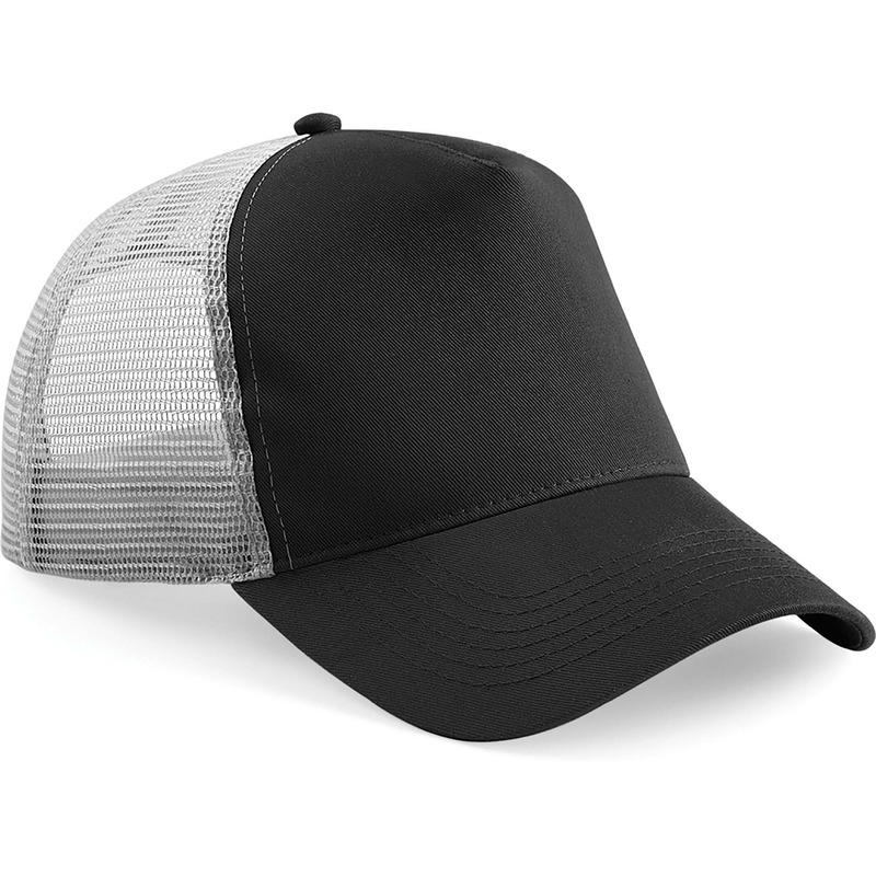 Truckers baseball cap zwart/grijs voor volwassenen