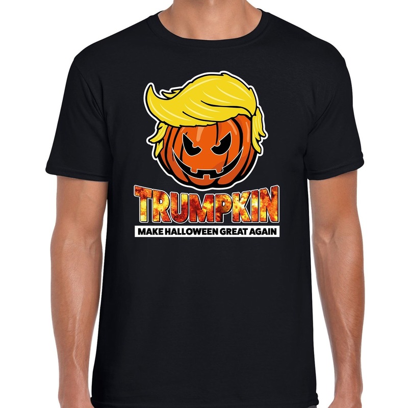 Trumpkin make Halloween great again t-shirt zwart voor heren