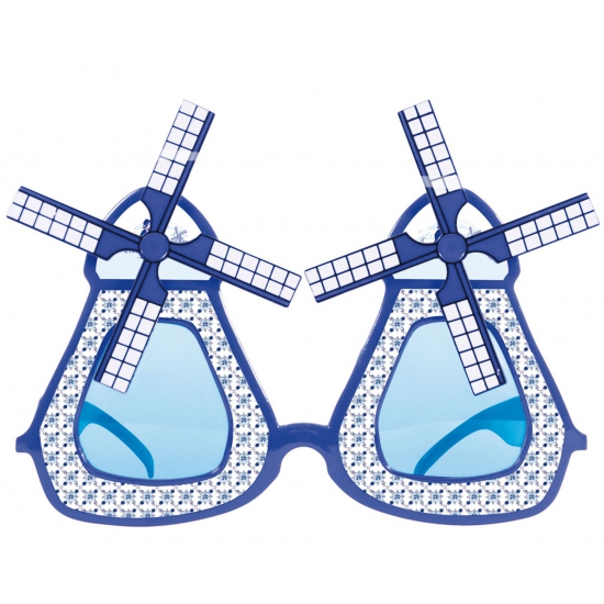 Verkleed Delfts blauwe molen bril