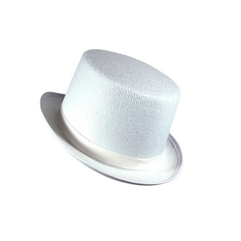 Verkleed Hoge hoed wit