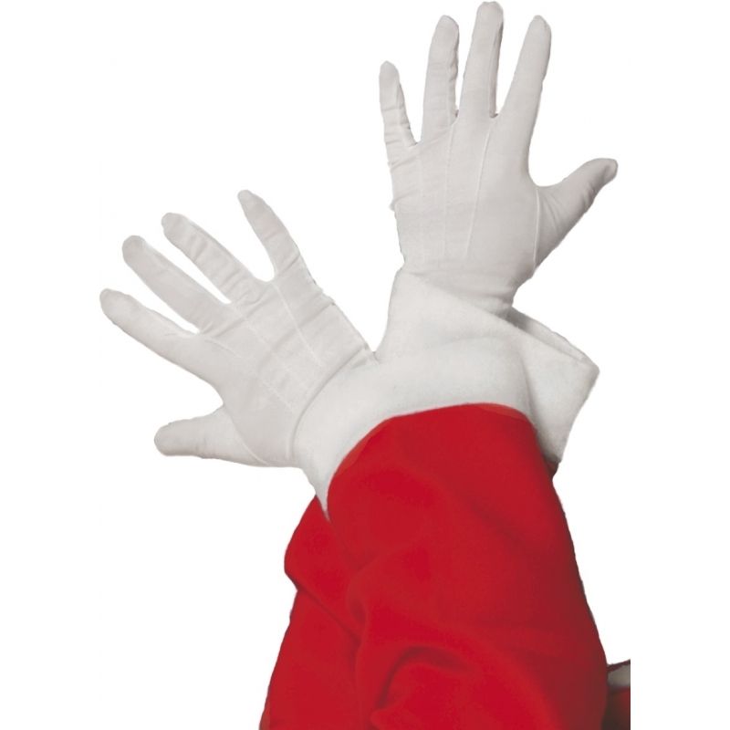 Verkleed Korte witte handschoenen