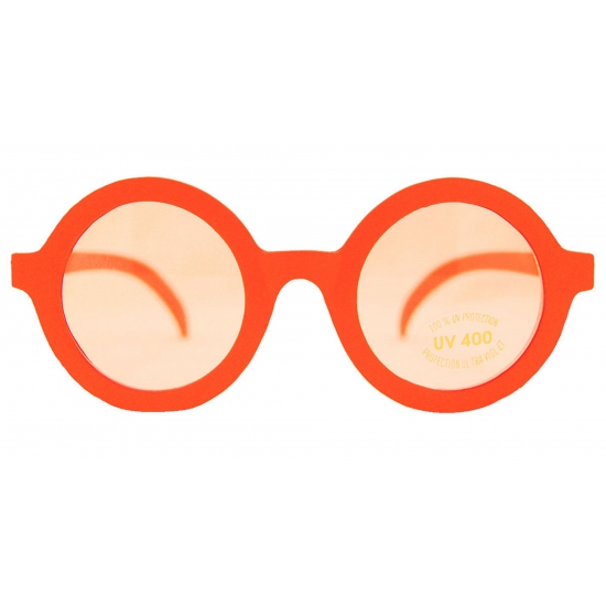 Verkleed Nerd feest brillen oranje