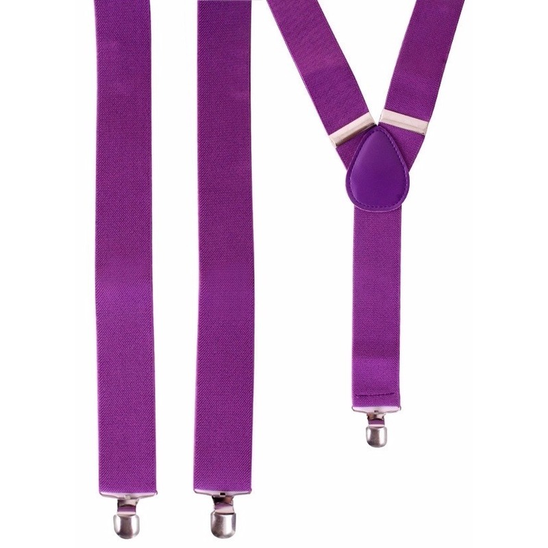 Verkleed Paarse bretels tot 120 cm